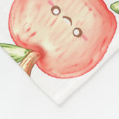 Apfel für Wasserfarben Fleecedecke (Ecke)