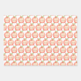 Apfel für Wasserfarben Geschenkpapier Set