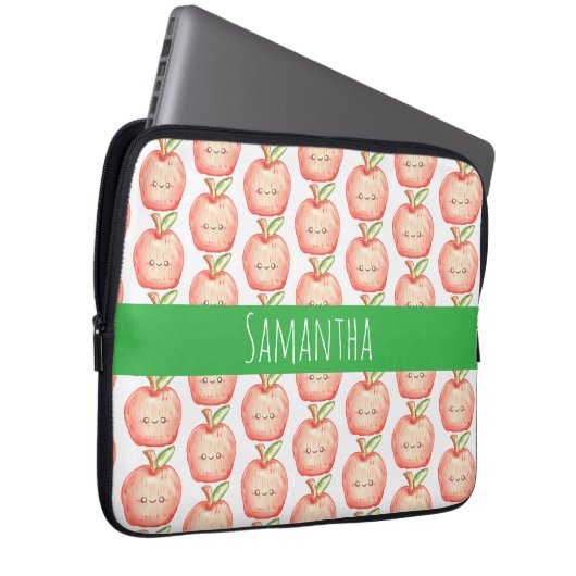 Apfel für Wasserfarben Laptopschutzhülle (Vorne Rechts)