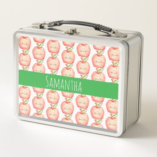 Apfel für Wasserfarben Metall Brotdose (Vorderseite)