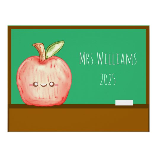 Apfel für Wasserfarben Poster (Vorderseite)