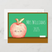 Apfel für Wasserfarben Postkarte (Vorne/Hinten)