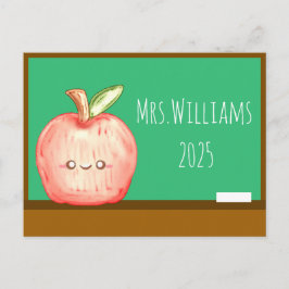 Apfel für Wasserfarben Postkarte