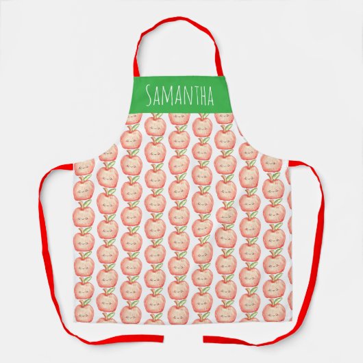 Apfel für Wasserfarben Schürze (Vorderseite)