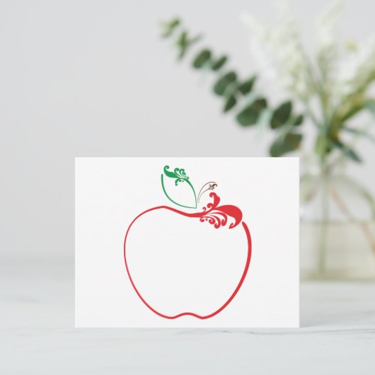 Apfel geblüht postkarte (Stehend Vorderseite)