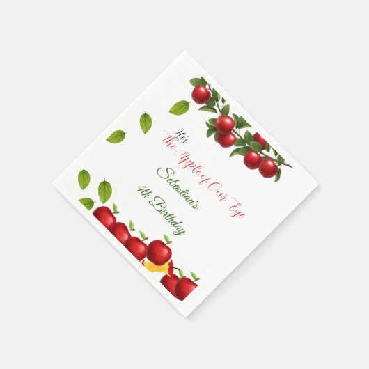 Apfel-Geburtstagsparty Serviette (Ecke)