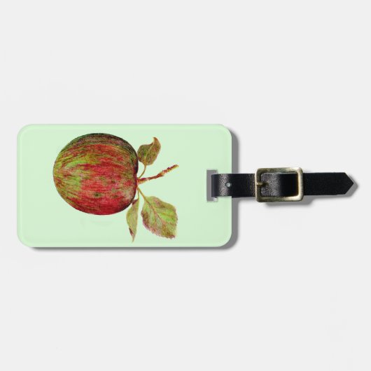 Apfel Gepäckanhänger (Vorderseite horizontal)