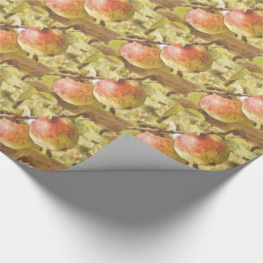 ÄPFEL GESCHENKPAPIER (Ecke)
