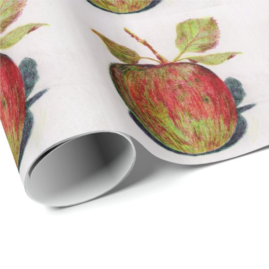 Apfel Geschenkpapier (Rolleneckpunkt)