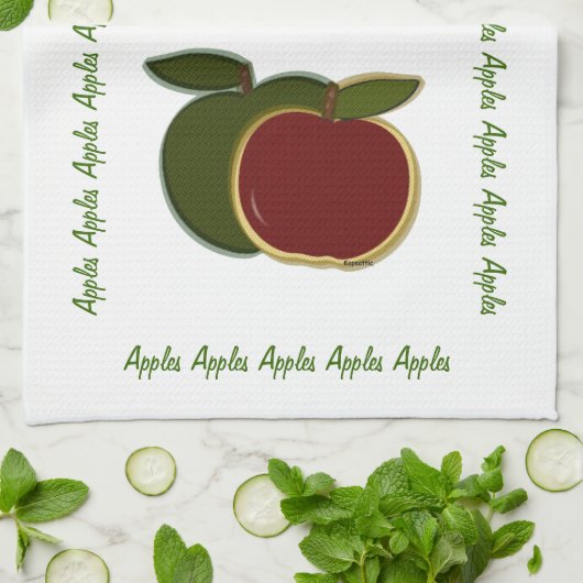 Äpfel Geschirrtuch (Gefaltet)