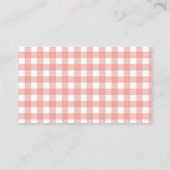 Apfel-Gingham-Windel-Raffa-Tickets Begleitkarte (Rückseite)