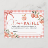 Apfel-Gingham-Windel-Rafficketickets Begleitkarte (Vorderseite)