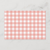 Apfel-Gingham-Windel-Rafficketickets Begleitkarte (Rückseite)
