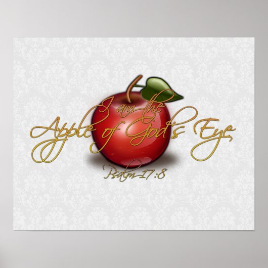 Apfel Gottes Auge, Christlich Poster (Vorne)