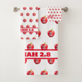 Apfel Gottes Augen rot und weiß Badhandtuch Set (Insitu)