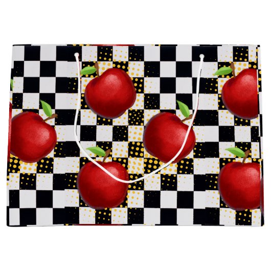 Apfel Große Geschenktüte (Vorderseite)