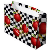 Apfel Große Geschenktüte (Rückseite Schrägansicht)