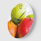 Äpfel Große Wanduhr (Winkel)