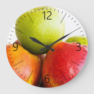 Äpfel Große Wanduhr