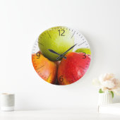 Äpfel Große Wanduhr (Zuhause)