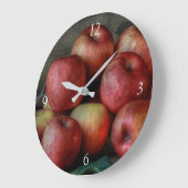 Äpfel Große Wanduhr (Winkel)