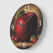 Äpfel Große Wanduhr (Winkel)