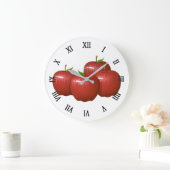 Äpfel Große Wanduhr (Zuhause)