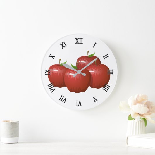 Äpfel Große Wanduhr (Zuhause)