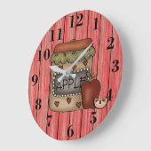 Äpfel Große Wanduhr (Winkel)