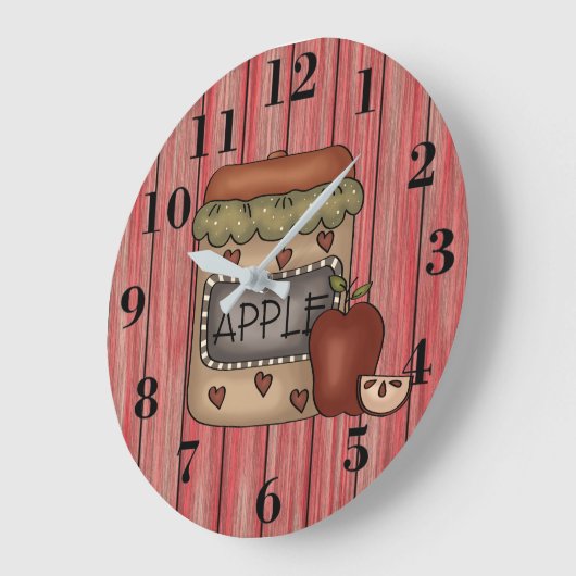 Äpfel Große Wanduhr (Winkel)