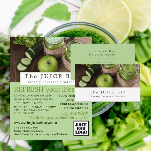 Apfel & Gurken, Juice Bar Advertising Flyer