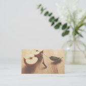 Apfel halbiert Visitenkarte (Stehend Vorderseite)