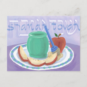 Äpfel & Honey Rosh Hashanah Card Feiertagspostkarte