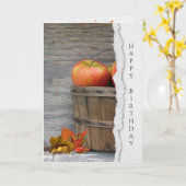 Äpfel im Herbst am Geburtstag Karte (Gelbe Blume)