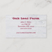 Äpfel im Korb Visitenkarte (Rückseite)