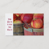 Äpfel im Korb Visitenkarte (Vorderseite)