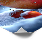 Apfel im Schnee Poster (Ecke)