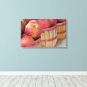 Äpfel in Buschkörben Leinwanddruck (Insitu (Holzboden))