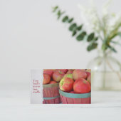 Äpfel in Buschkörben Visitenkarte (Stehend Vorderseite)
