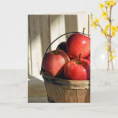 Äpfel in Bushel Basket Karte (Gelbe Blume)
