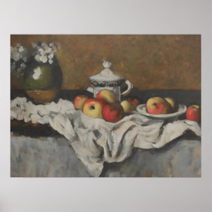 Äpfel in der Bauernküche drucken - Stillleben Poster