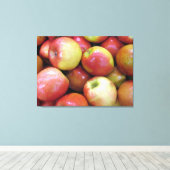 Äpfel in der Leinwand (Insitu (Holzboden))