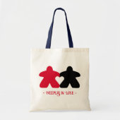 Äpfel in der Liebe, Rot-Schwarz-Tasche Tragetasche (Vorne)