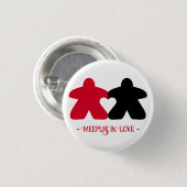 Äpfel in der Liebe, Rot und Schwarz Button (Vorne & Hinten)