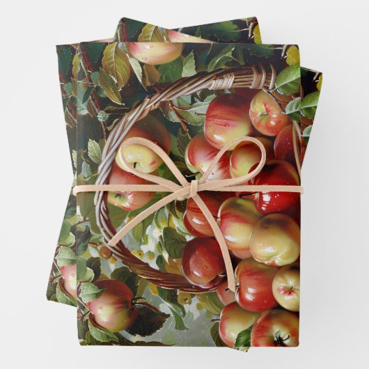 Äpfel in einem Basket mit Stillleben Geschenkpapier Set (Beispiel)