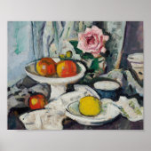 Äpfel in einer weißen Fruchtschale | George Leslie Poster (Vorne)