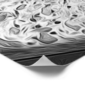 Apfel in Grautönen Poster (Ecke)