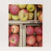 Äpfel in Holzkästen Puzzle (Vertikal)