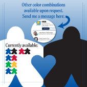 Äpfel in Liebe, Blau und Rot Button