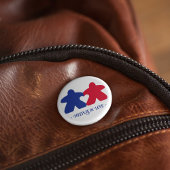 Äpfel in Liebe, Blau und Rot Button